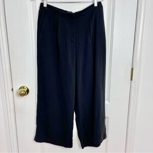 Sears Black Wide Leg Ankle Pants Women’s Size M Work Casual